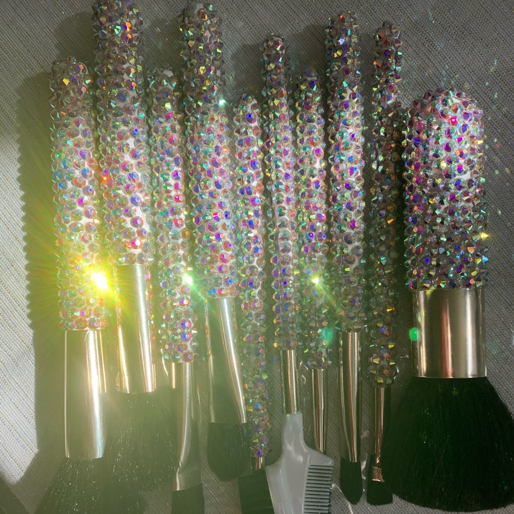 Custom Bling’d Makeup Brushes